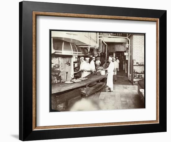 Cooks Working in the Kitchen of the Waldorf Astoria Hotel at 34th Street an-Byron Company-Framed Giclee Print