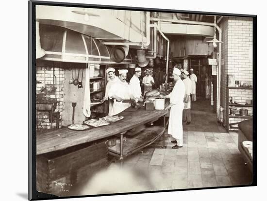 Cooks Working in the Kitchen of the Waldorf Astoria Hotel at 34th Street an-Byron Company-Mounted Giclee Print