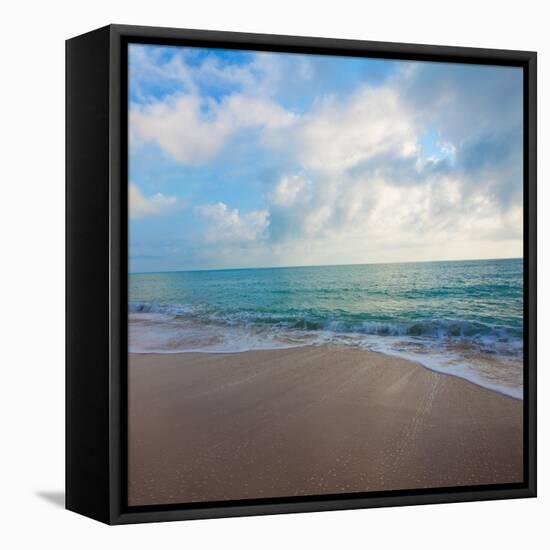 Cool Beach Square II-Susan Bryant-Framed Premier Image Canvas