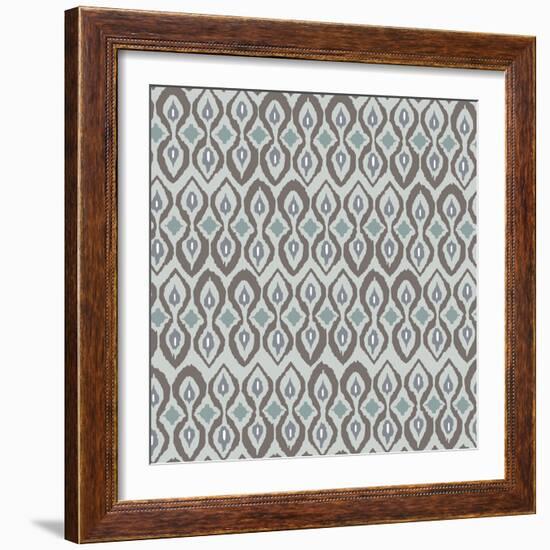 Cool Boardwalk Ikat-Sharon Turner-Framed Art Print