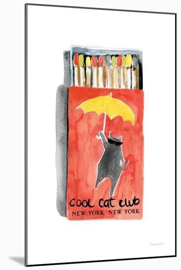 Cool Cat Club Matches I Red-Mercedes Lopez Charro-Mounted Art Print