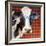 Cool Cow on Pattern-Lanie Loreth-Framed Art Print