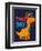 Cool Dinosaur Character Design-braingraph-Framed Art Print