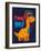 Cool Dinosaur Character Design-braingraph-Framed Art Print