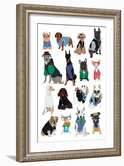Cool Dog Print-Hanna Melin-Framed Giclee Print