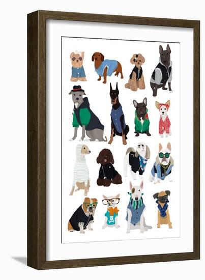 Cool Dog Print-Hanna Melin-Framed Giclee Print