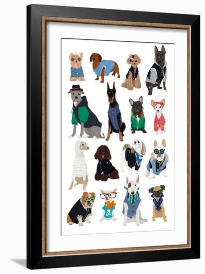 Cool Dog Print-Hanna Melin-Framed Giclee Print