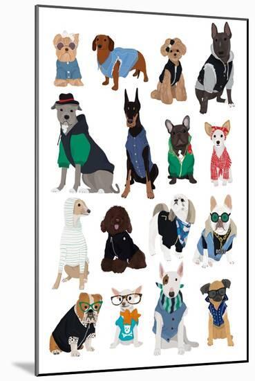 Cool Dog Print-Hanna Melin-Mounted Giclee Print