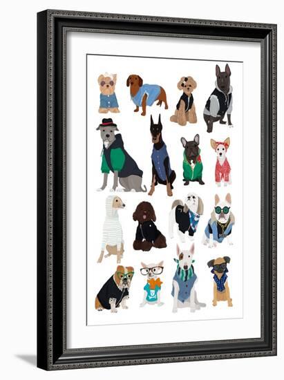 Cool Dog Print-Hanna Melin-Framed Giclee Print