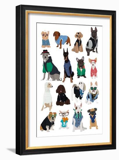 Cool Dog Print-Hanna Melin-Framed Giclee Print