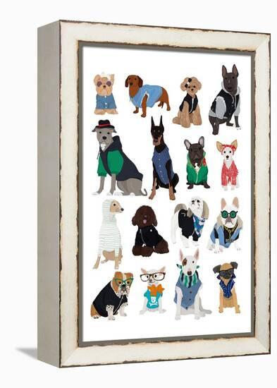 Cool Dogs-Hanna Melin-Framed Stretched Canvas