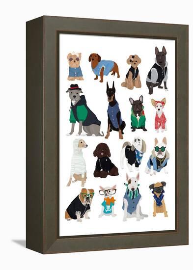 Cool Dogs-Hanna Melin-Framed Stretched Canvas