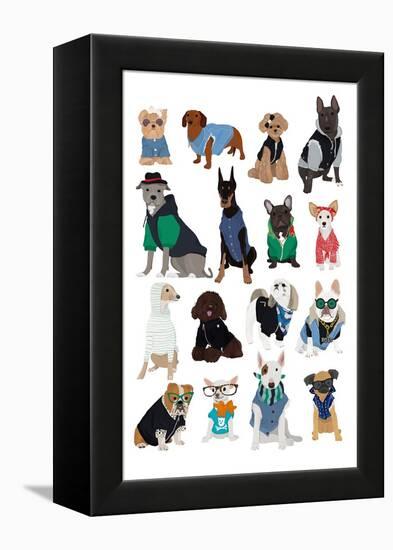 Cool Dogs-Hanna Melin-Framed Stretched Canvas