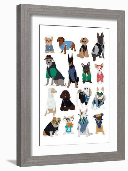 Cool Dogs-Hanna Melin-Framed Art Print