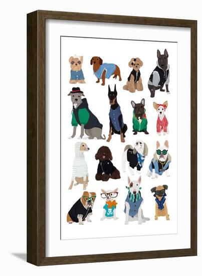 Cool Dogs-Hanna Melin-Framed Art Print