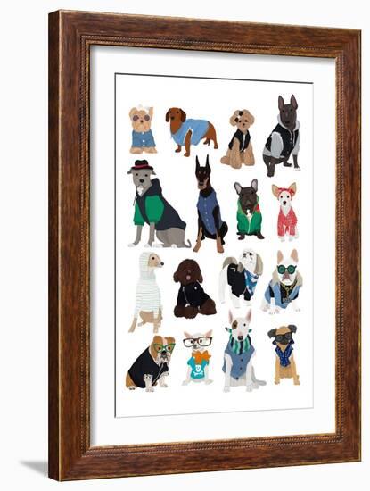 Cool Dogs-Hanna Melin-Framed Art Print