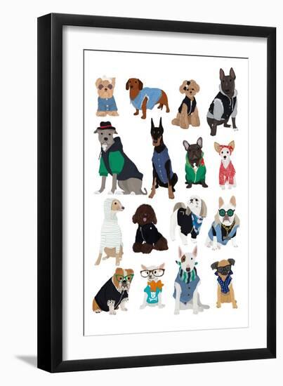 Cool Dogs-Hanna Melin-Framed Art Print