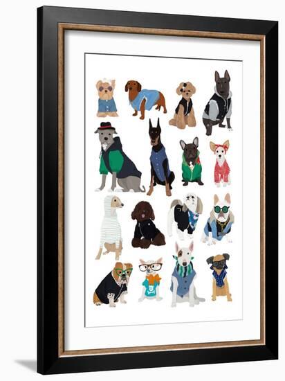 Cool Dogs-Hanna Melin-Framed Art Print