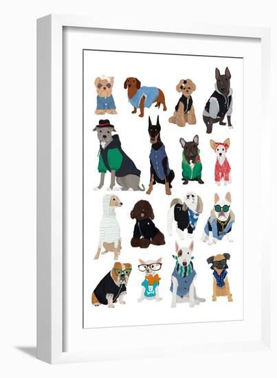 Cool Dogs-Hanna Melin-Framed Art Print