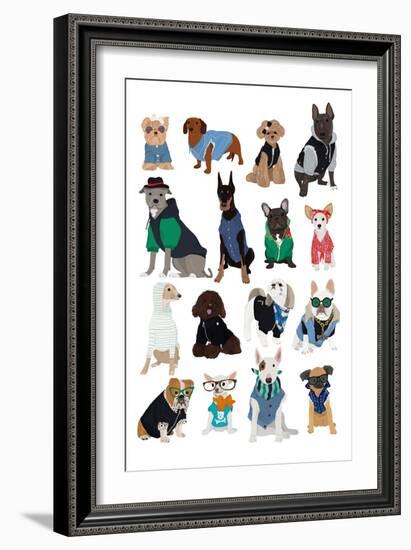 Cool Dogs-Hanna Melin-Framed Art Print