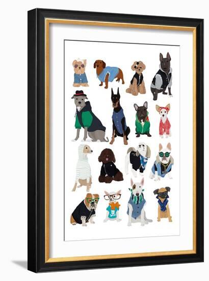 Cool Dogs-Hanna Melin-Framed Art Print