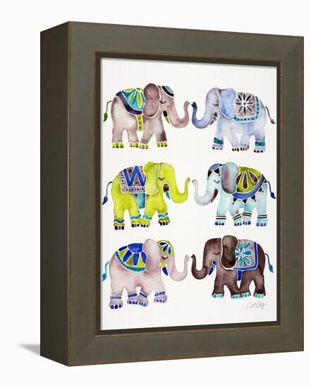 Cool Elephants-Cat Coquillette-Framed Stretched Canvas