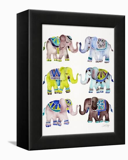 Cool Elephants-Cat Coquillette-Framed Stretched Canvas