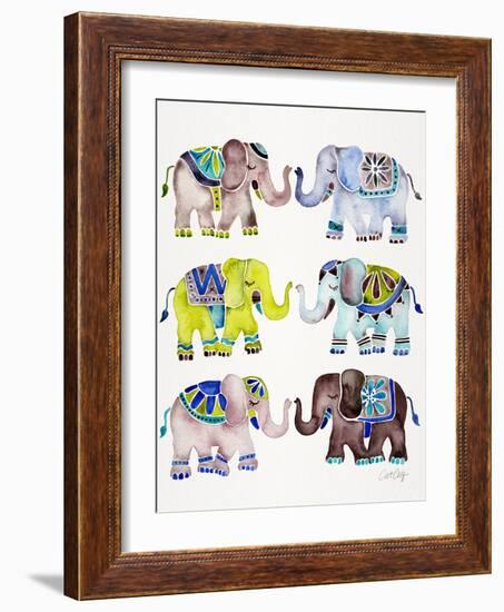 Cool Elephants-Cat Coquillette-Framed Art Print