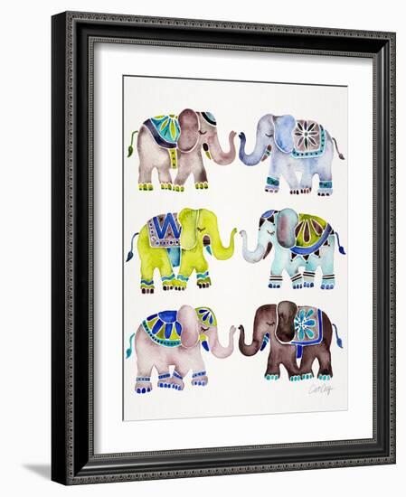 Cool Elephants-Cat Coquillette-Framed Art Print