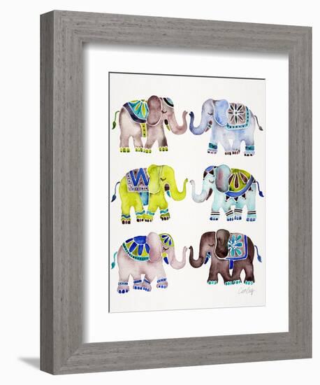 Cool Elephants-Cat Coquillette-Framed Premium Giclee Print