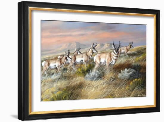 Cool Evening Strollers-Trevor V. Swanson-Framed Giclee Print