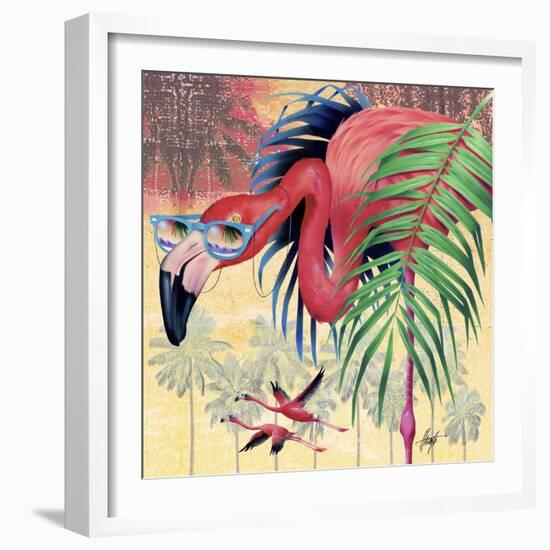 Cool Flamingoes-James Mazzotta-Framed Giclee Print