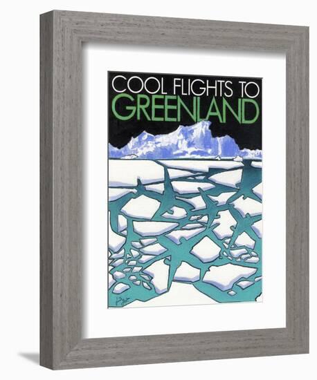 Cool flights to Groenland-Jean Pierre Got-Framed Art Print