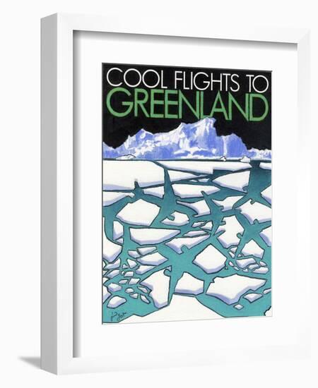 Cool flights to Groenland-Jean Pierre Got-Framed Art Print