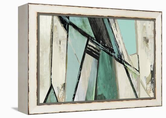 Cool Geometric Teal Version-PI Studio-Framed Stretched Canvas