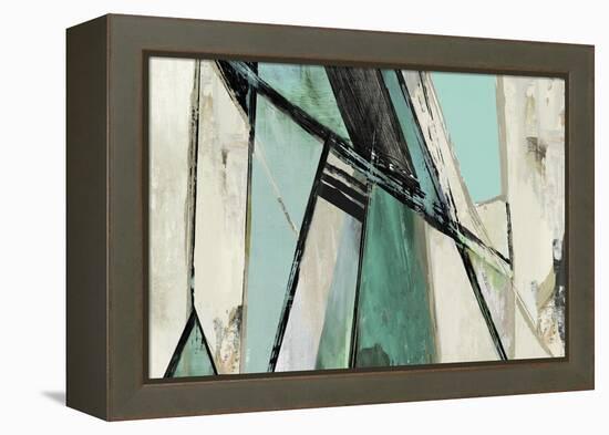 Cool Geometric Teal Version-PI Studio-Framed Stretched Canvas