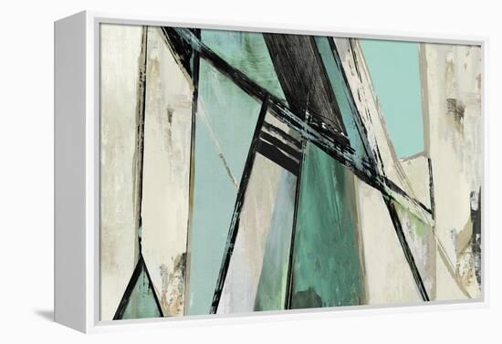 Cool Geometric Teal Version-PI Studio-Framed Stretched Canvas