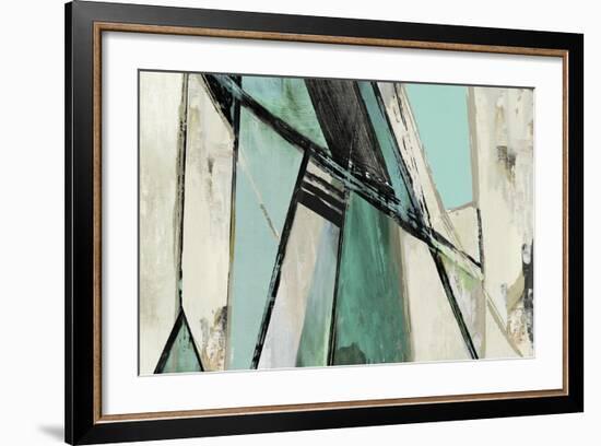 Cool Geometric Teal Version-PI Studio-Framed Art Print