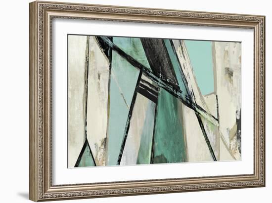 Cool Geometric Teal Version-PI Studio-Framed Art Print