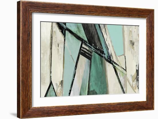 Cool Geometric Teal Version-PI Studio-Framed Art Print