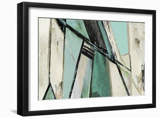 Cool Geometric Teal Version-PI Studio-Framed Art Print