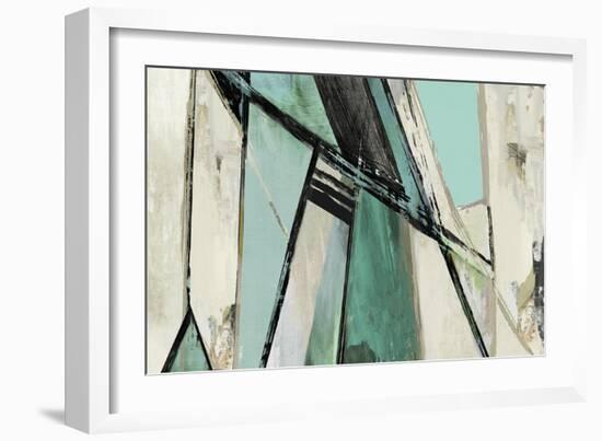 Cool Geometric Teal Version-PI Studio-Framed Art Print