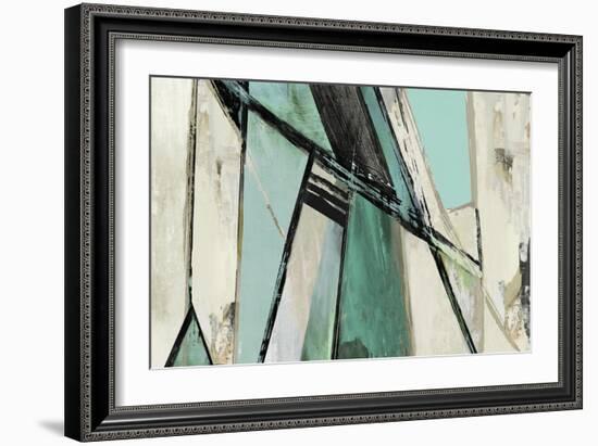 Cool Geometric Teal Version-PI Studio-Framed Art Print