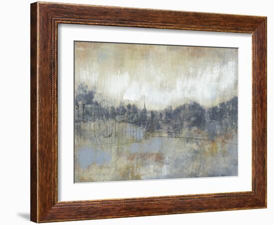 Cool Grey Horizon I-Jennifer Goldberger-Framed Art Print