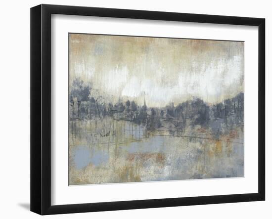 Cool Grey Horizon I-Jennifer Goldberger-Framed Art Print