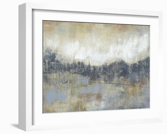 Cool Grey Horizon I-Jennifer Goldberger-Framed Art Print