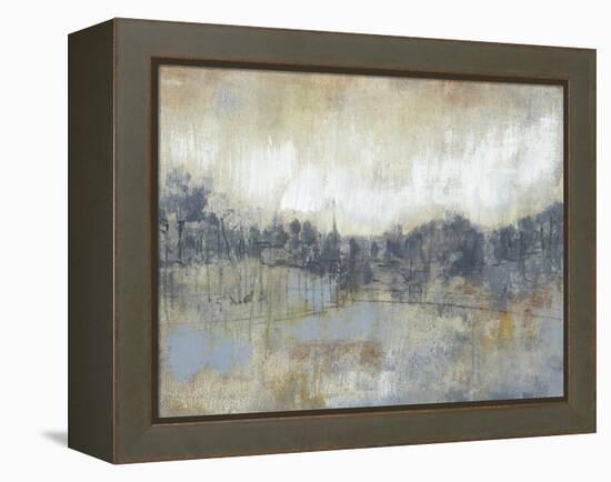 Cool Grey Horizon I-Jennifer Goldberger-Framed Stretched Canvas