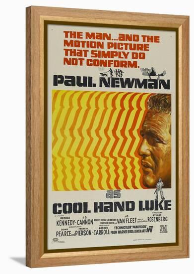 Cool Hand Luke, Australian Movie Poster, 1967-null-Framed Stretched Canvas