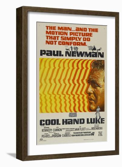 Cool Hand Luke, Australian Movie Poster, 1967-null-Framed Art Print