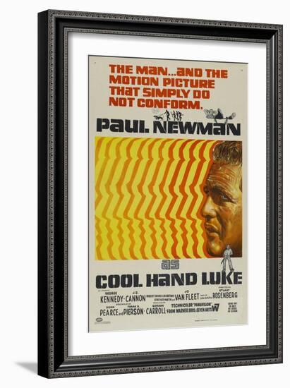 Cool Hand Luke, Australian Movie Poster, 1967-null-Framed Art Print